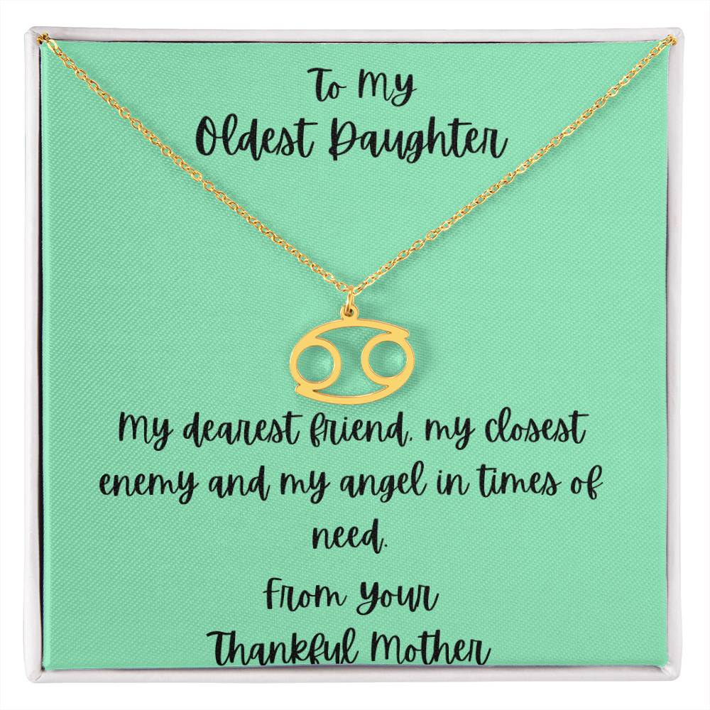 Zodiac Symbol Necklace - To My Oldest Daughter