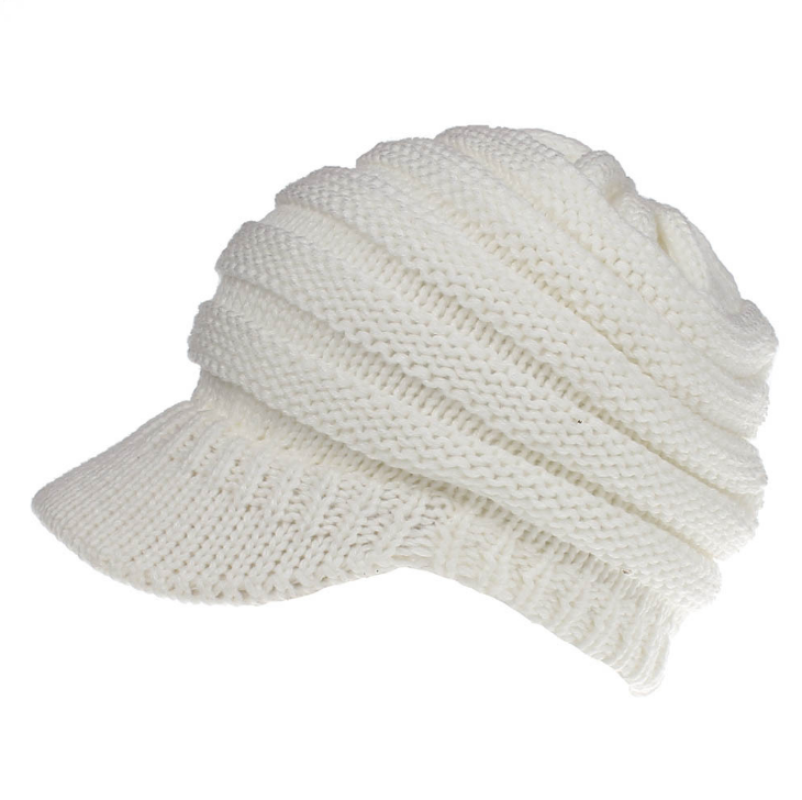 Women Ponytail Beanies Soft Knitting Caps Multicolor