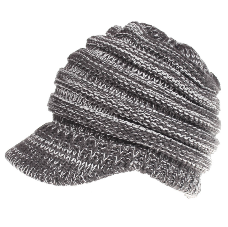 Women Ponytail Beanies Soft Knitting Caps Multicolor