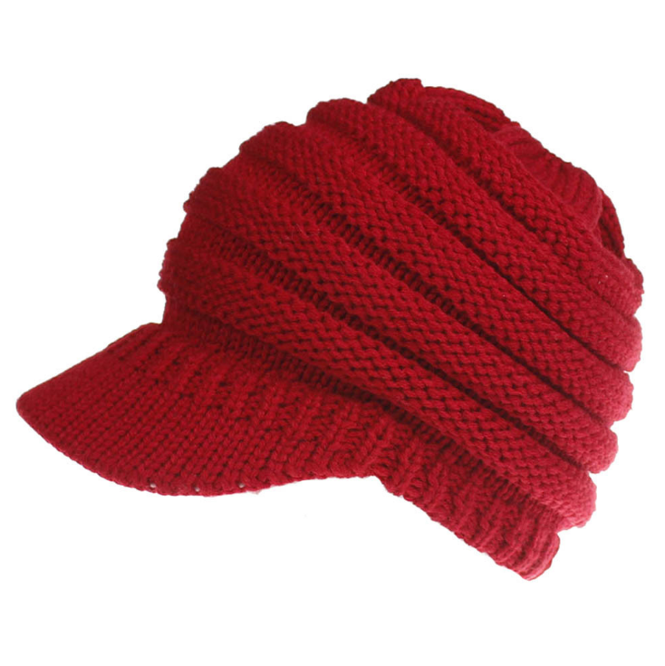 Women Ponytail Beanies Soft Knitting Caps Multicolor