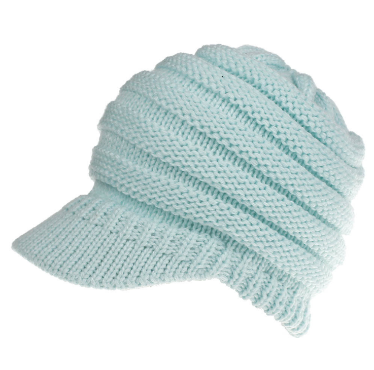 Women Ponytail Beanies Soft Knitting Caps Multicolor