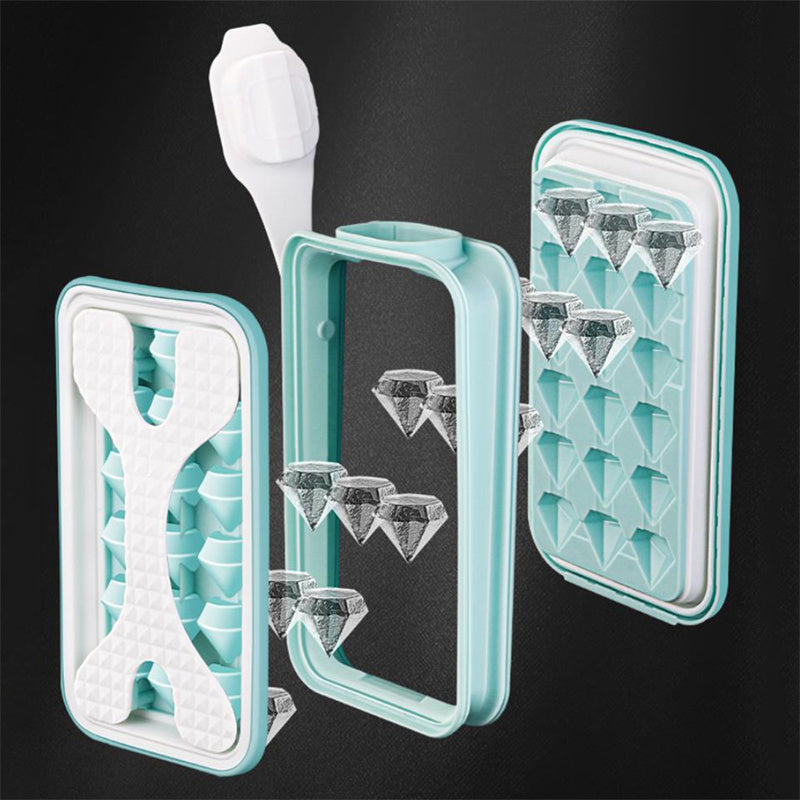 2in1 Portable Silicone Diamond Ice Mold Water Bottle