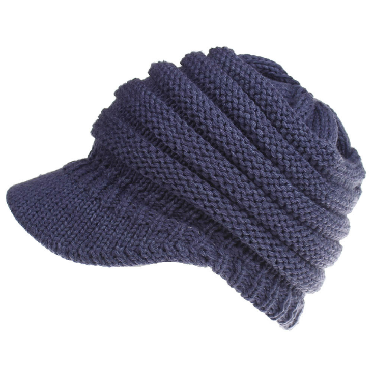 Women Ponytail Beanies Soft Knitting Caps Multicolor