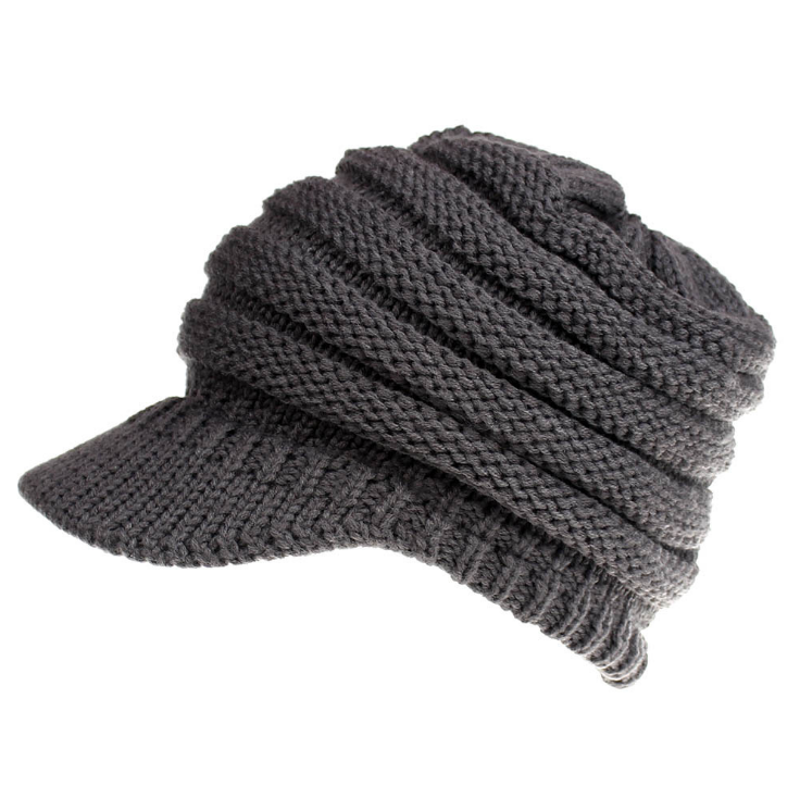 Women Ponytail Beanies Soft Knitting Caps Multicolor