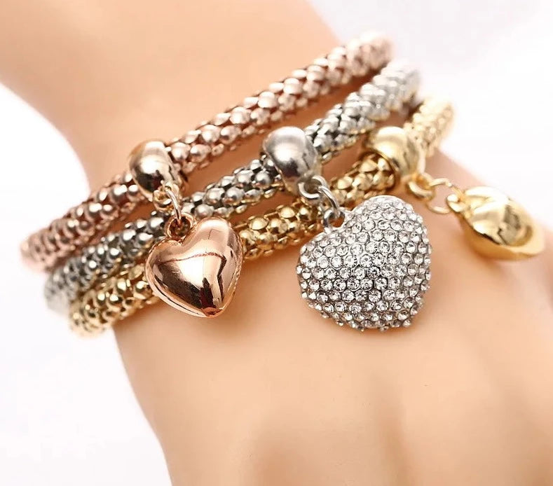 Crystal Heart Trio Elegance Set