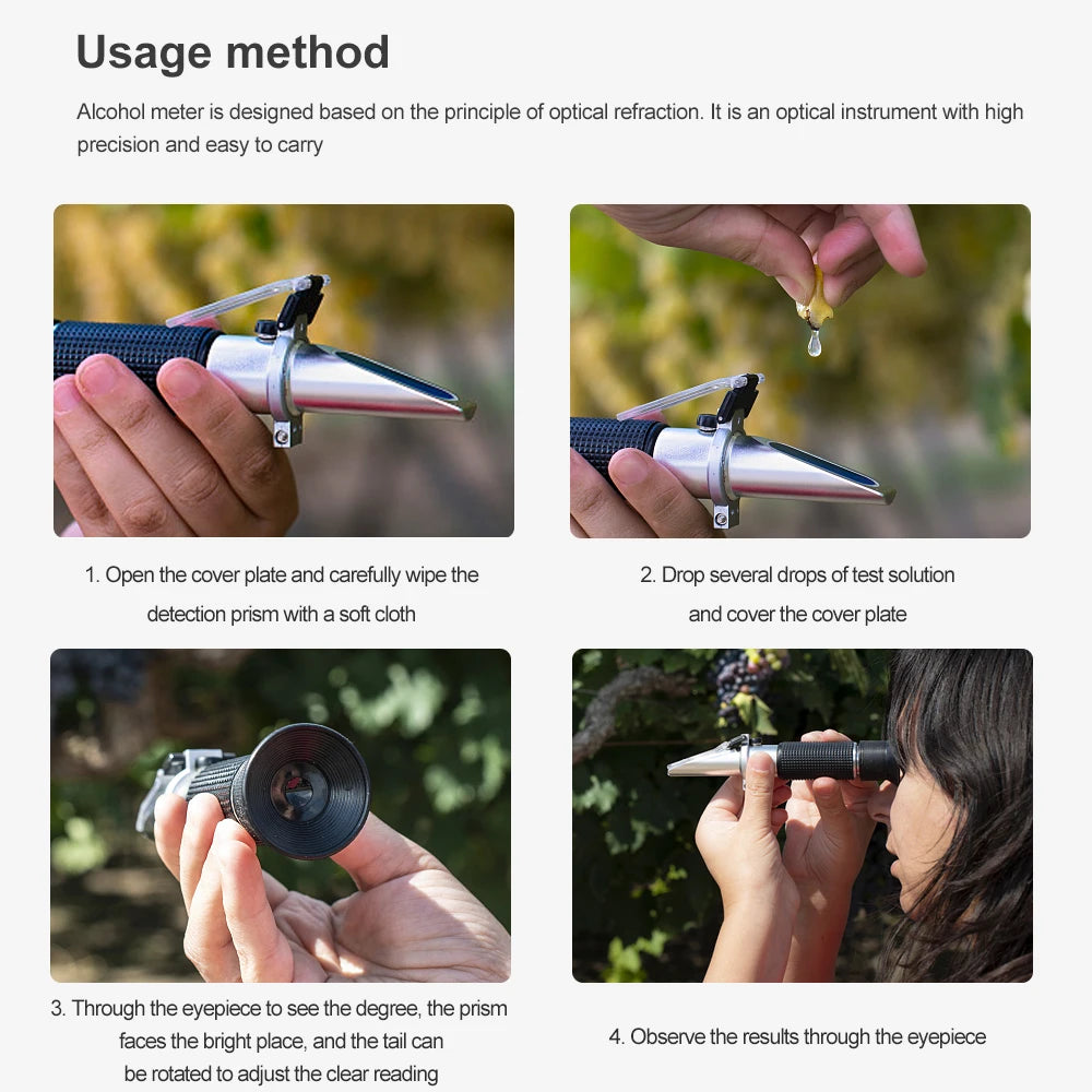 Alcohol Sugar Refractometer Tester