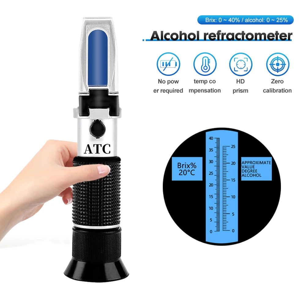 Alcohol Sugar Refractometer Tester