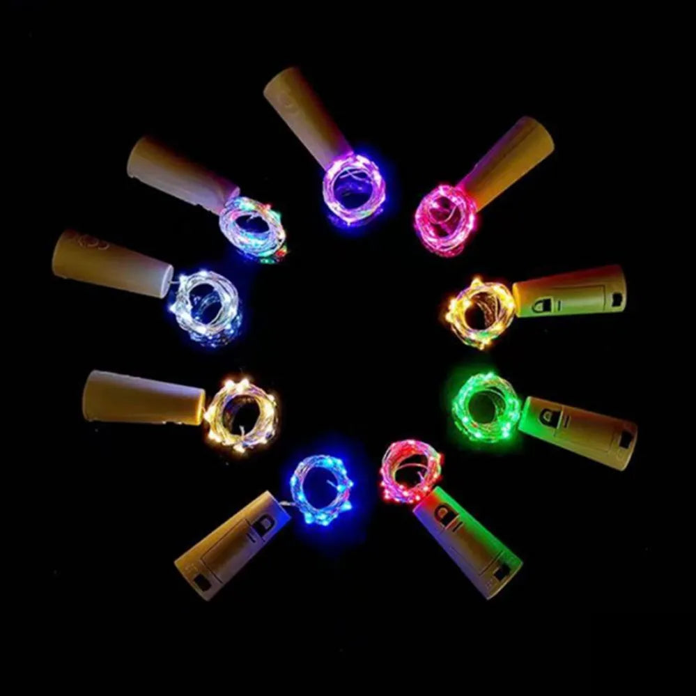 LED Wine Bottle Lights with Cork