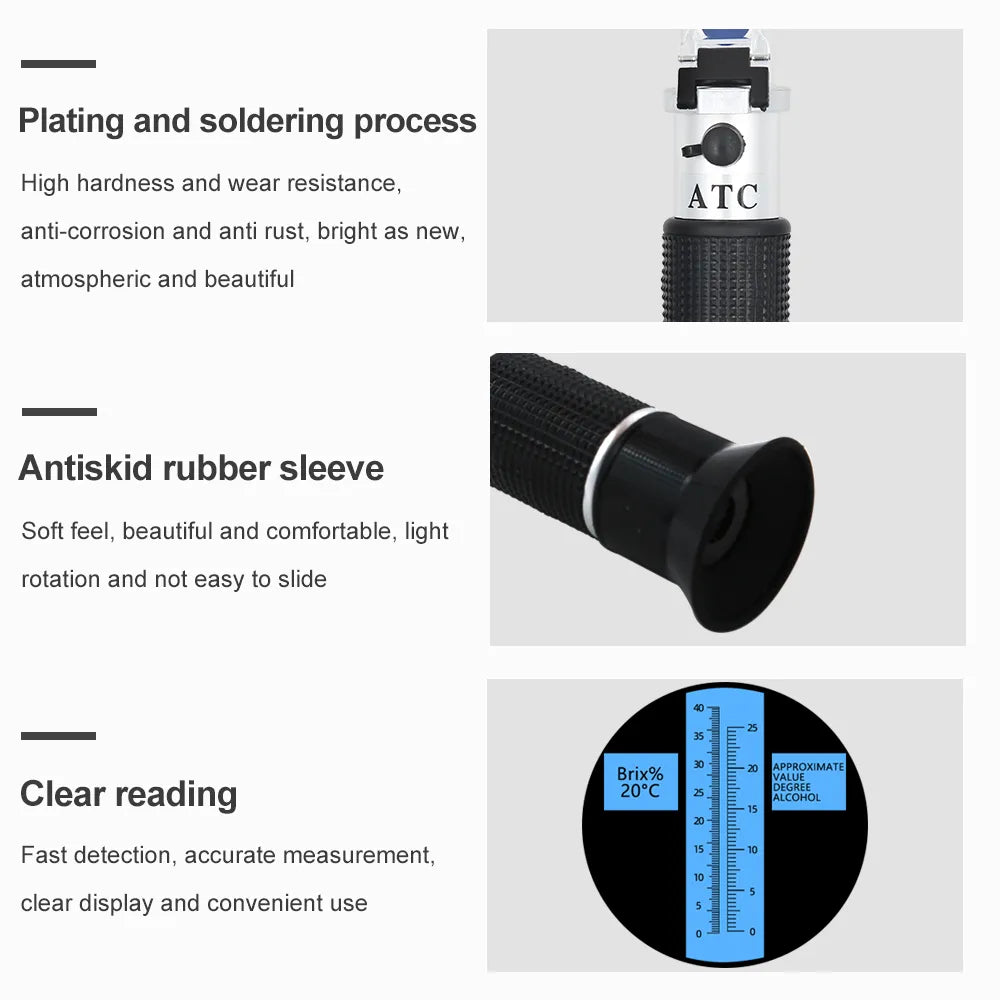 Alcohol Sugar Refractometer Tester