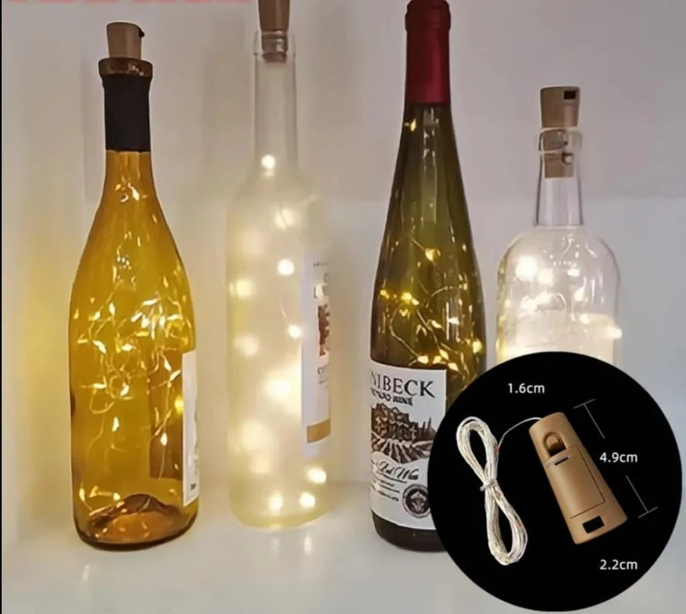 LED Wine Bottle Lights with Cork