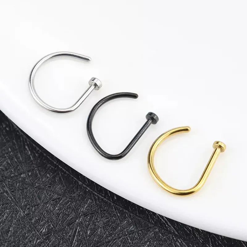 Chic Curve Nose Stud Cartilage Piercing