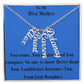 Multi Vertical Name Necklace (w/MC) -To My Diva Mother