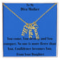 Multi Vertical Name Necklace (w/MC) -To My Diva Mother